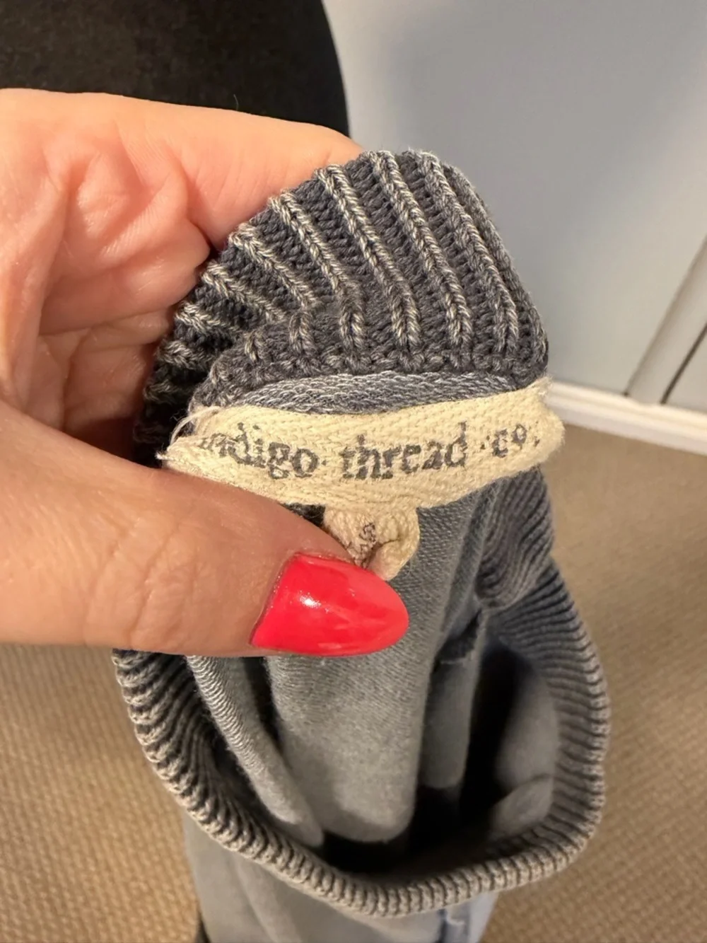Indigo Thread Co Gray Mixed Knit Oversized Sweater Size Small (Fits Medium)